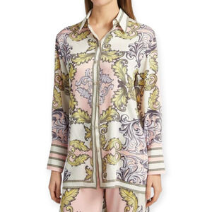 Alice + Olivia  Lane‎ Button Down Filligree Day Dreamer Oversized Shirt Size Med